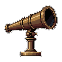 telescope brass  worn antique aged