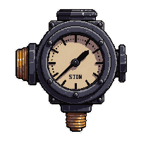 valve pressure gauge  iron cast dark