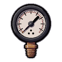 valve pressure gauge  steam venting active