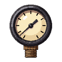 valve pressure gauge  ticking clockwork