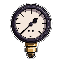 valve pressure gauge  worn antique aged