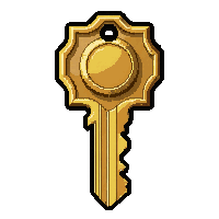 wind up key large  polished brass gold
