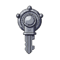wind up key large  silver nickel plated