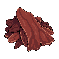 dried meat jerky  abundant pile