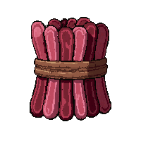 dried meat jerky  bundled tied together