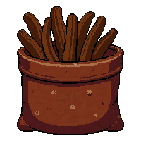 dried meat jerky  in leather pouch