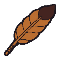 feather arrow flight  bundled tied together