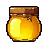 honey pot jar  glowing magical