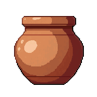 honey pot jar  in clay pot
