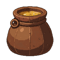 honey pot jar  in leather pouch