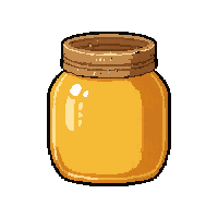 honey pot jar  loose scattered