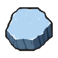 iron ore chunk  frozen cold