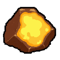 iron ore chunk  glowing magical