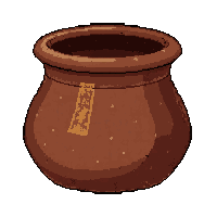 leather hide tanned  in clay pot