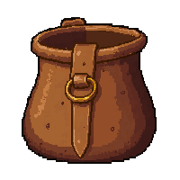 leather hide tanned  in leather pouch
