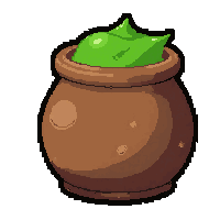 resin tree sap  in clay pot