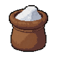 salt crystal mineral  in leather pouch