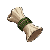 shell animal bone  bundled tied together