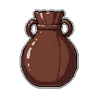 water skin canteen  wrapped for storage