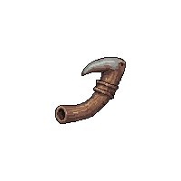 bone fishhook  worn heavily used
