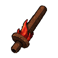 bow drill fire  rust spotted aging