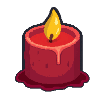 candle tallow wax  blood stained used