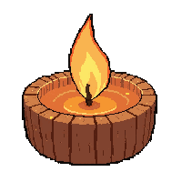 candle tallow wax  fire hardened