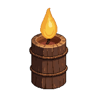 candle tallow wax  repaired with twine