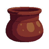 clay pot cooking  blood stained used