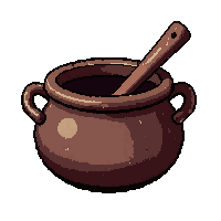 clay pot cooking  metal salvaged