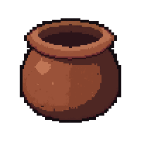 clay pot cooking  worn heavily used