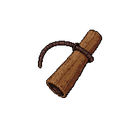 fishing hook line  wooden hand carved