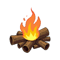 flint and steel fire  bone and sinew