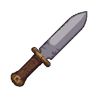 hunting knife fixed  bone and sinew