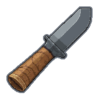 hunting knife fixed  wooden hand carved