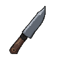 hunting knife fixed  worn heavily used