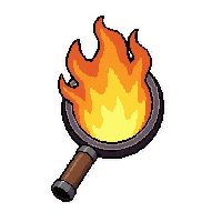 magnifying glass fire  brand new sharp