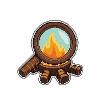 magnifying glass fire  clean and oiled