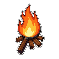 magnifying glass fire  handmade crude
