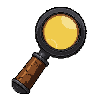 magnifying glass fire  rust spotted aging