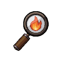 magnifying glass fire  well crafted quality