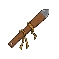 needle and thread  fire hardened