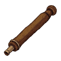 needle and thread  wooden hand carved