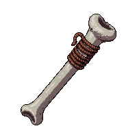 rope coiled hemp  bone and sinew