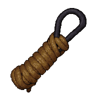 rope coiled hemp  leather wrapped grip