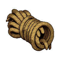 rope coiled hemp  repaired with twine