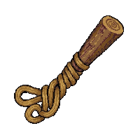 rope coiled hemp  wooden hand carved
