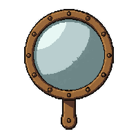 signal mirror  handmade crude