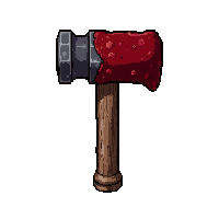 stone hammer tool  blood stained used