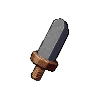 stone hammer tool  bone and sinew